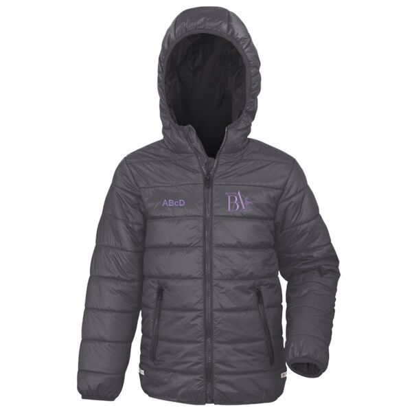 Padded Coat - Black/Black (kids sizing) Thumbnail