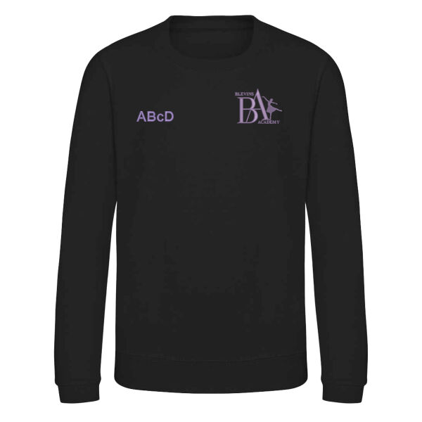 Sweatshirt - Jet Black/Lilac (kids sizing) Thumbnail