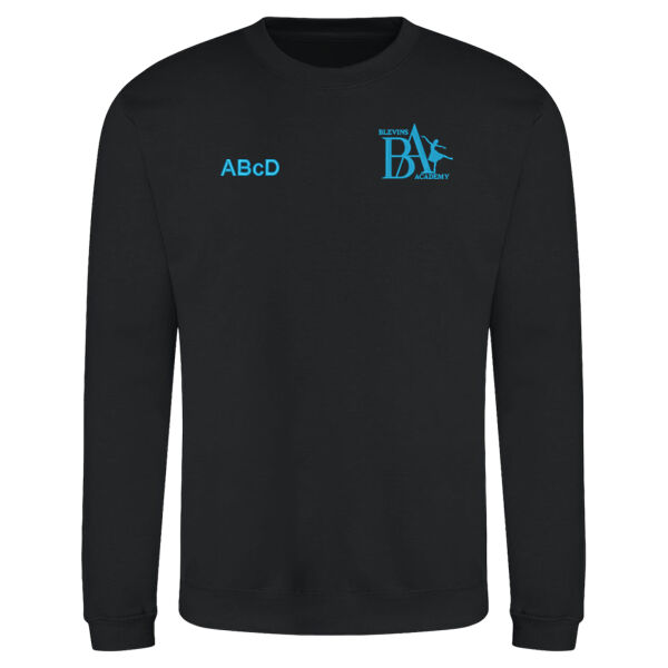 Sweatshirt - Jet Black/Hawaiian Blue (adult sizing) Thumbnail